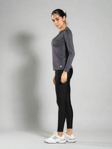 FITNATION Women's Long Sleeve T-Shirt With UV50 Sun Protection - Dark Grey - View 4