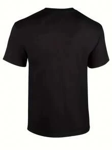 Men's Casual Crew Neck Graphic T-shirt with Stylish Print, Versatile Short Sleeve Tee for Summer Sport And Casual Wear