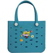 Multi-Size Rubber Women's Beach Bag, EVA Waterproof And Durable Shoulder Tote Bag, Fashionable And Casual, A Lightweight Handbag And Shopping Bag With Multiple Colors Available, Suitable For Beach, Swimming Pool, Vacation Travel - Large/Medium/Small - 彩色 - 查看 14