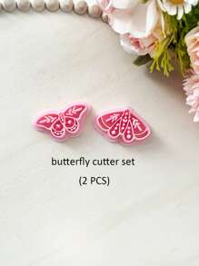 2pcs/Set, Butterfly & Moth Polymer Clay Earring Cutters,Embossing Clay Earring Cutter For Polymer Clay Jewelry Making, Polymer Clay Stud Earring Making Tool, Clay Jewelry Making Kit, DIY Earring Gift, - For Handmade Earring Making - Suitable For Beginners & Jewelry Artists, Polymer Clay Stud Earring Making Tool, Clay Jewelry Making Kit, Clay Earring Molds, Made By PLA