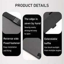 Upgraded Car Sun Visor Extender With Side Sun Shades, Anti-Glare Driving Sun Visor - Black - View 4