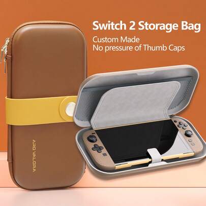 ARQ VARORA Retro British Style Switch 2 Storage Bag, Switch 2 Hard Case, Portable Handheld Game Console Bag