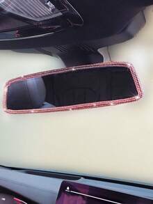 DIY Rhinestone Stickers, Shiny Car Decor Strips/Photo Frame Stickers/Creative Rhinestone Stickers - Dusty Pink - View 6