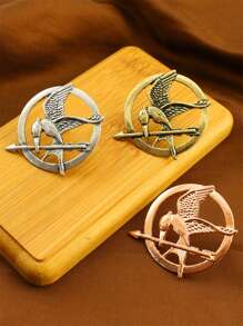 Yuan Shuo 1pc Creative & Versatile Vintage Mockingbird Metal Badge Retro Brooch Pin For Backpack, Clothing, And Accessories