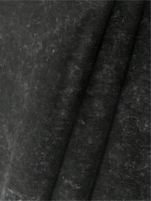 1pc Camiseta con Estampado de Calavera, Camiseta de Cuello Redondo 100% Algodón, Estilo Casual de Calle, Top de Manga Corta con Impresión por Transferencia de Calor, Ajuste Holgado para Todas las Estaciones, Ropa Casual de Fin de Semana para Adultos - Negro - Ver 6