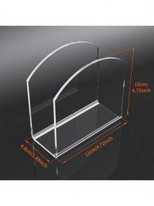 1 件透明餐巾架，优雅的 U 型亚克力餐巾分配器设计，适用于餐桌、厨房餐桌、酒吧、宴会、餐厅、独立式餐巾架 - 彩色 - 查看 3