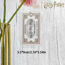 Harry Potter 1pc Harry Potter Platform 9¾ Aromatherapy Tablet, Vintage 93⁄4 Platform Ticket Bookmark Notice Stamping Return Ticket Tablet Car Air Freshener Aromatherapy Hanging Sheet For Air Freshener Vent Pendant Air Outlet Sachet Living Room Bedroom Home Decorations