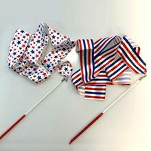 Rhythmic Gymnastics Ribbons, Dance Streamers, Shiny Dance Satin Ribbons With Rotating Baton - Multicolor - View 7