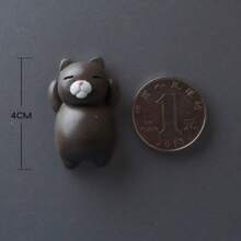 6pcs Cute Kitten Fridge Magnets, Colorful Resin Animal Magnetic Whiteboard Stickers, Decorative Magnets For Refrigerator, Office, Kitchen, Gifts For Friends And Family