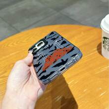 Ốp lưng điện thoại cá nhân hóa hình quả bí ngô và con dơi tương thích với iPhone 16 Pro Max, 15/14 Plus, 13, 12, 11 - Khung đen Xám bạc - Xem 5