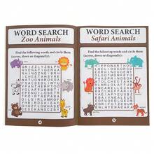 Lachilly 16 Pages Animals Word Search Workbook – Animals Themed English Vocabulary Puzzles For Kids, Classroom Activity, Teacher Student Interactive Learning Tools, Children's Educational Toys, Homeschool Teaching Aids - Multicolor - View 9