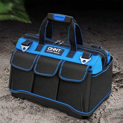 1 件重型帆布工具包，多功能电工和空调维修工具包，大型便携式工具手提包，带肩带