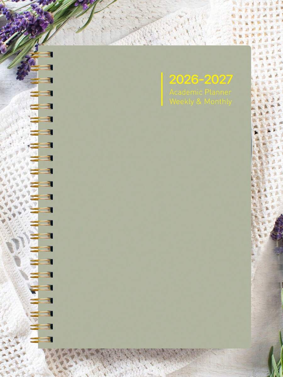 Trees 2026-2027 年计划本，周计划/月计划笔记本，螺旋装订，学术预约簿，日程日记，提升效率，8*6 英寸