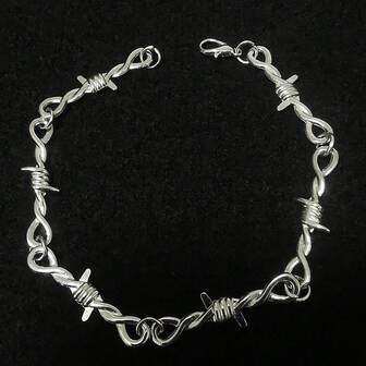 Hip-Hop Gothic Punk Small Wire Brambles Iron Unisex Choker Bracelet Style Barbed Wire Little Thorns Bracelet Choker Gifts