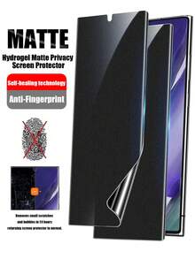 2 piezas Película protectora de pantalla mate anti-espía, resistente a los arañazos, compatible con la serie S20/S21/S22/S23/S24/S25 Ultra con pantalla curva (incluye herramientas de aplicación) Protección de pantalla esencial a prueba de agua, a prueba de golpes, anti-caída, anti-huellas dactilares, con cobertura completa, aplicable a protección diaria, oficina, privacidad en el hogar