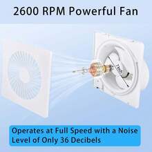 Quạt thông gió năng lượng mặt trời 25W, giá đỡ cao 8', công suất mạnh mẽ 2600 vòng/phút, dùng cho nhà kho sử dụng năng lượng mặt trời - trắng - Xem 5