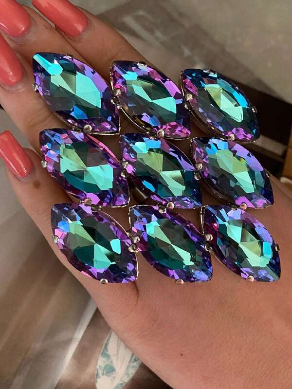 1pc Exaggerated Geometric Ring, Fashionable Versatile Jewelry