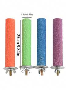 Parrot Claw Grinding Stick, Natural Wooden Perch For Small Birds, Non-Slip & Wear-Resistant Scratching Post, Cage Exercise Claw Trainer, Pet Bird Supplies - Multicolor - View 15