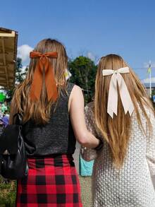 20 件丝滑缎带蝴蝶结 Y2K 散装蝴蝶结发带夹发夹长尾马尾夹配饰女士爪夹、发夹、发夹