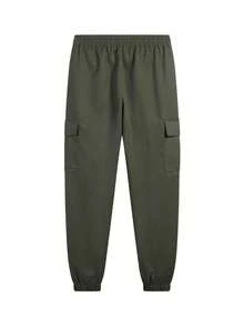 Men's Lightweight Casual Cargo Pants, Fashionable Outdoor Sports Trousers, Spring/Autumn - Army Green - View 3