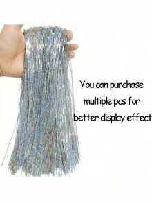 1 buc decorațiuni de Crăciun cu ciucuri argintii, pandantiv pentru ciucuri, decorațiuni de cadouri de sărbători DIY - ornamente reflectorizante din plastic pentru brad de Crăciun, decorațiuni pentru ferestre și scări de sărbători, accesorii pentru sărbători interioare, Revelion și petreceri de ziua de naștere