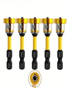 1 件强磁定位钻头 | 防滑抗冲击设计，黑色钢头 - 抗冲击，防水地板安装工具，用于木工和天花板安装，石膏板，头。防水，适用于木质/硬地板、办公室使用、万圣节和圣诞节礼物，圆形螺丝刀工具。 - 彩色 - 查看 11