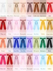 20 件丝滑缎带蝴蝶结 Y2K 散装蝴蝶结发带夹发夹长尾马尾夹配饰女士爪夹、发夹、发夹