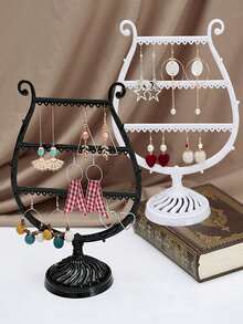 1 pieza Soporte de exhibición de joyería, organizador de aretes y pendientes - Multicolor - Ver 7