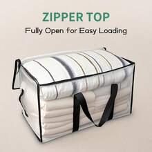 Heavy Duty Clear Moving Storage Bags With Zippers, 24 Gallons, For Quilts (6 Pack) - Xóa 6 lần đếm - Xem 2