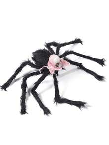 1pc Halloween / Christmas Plush Spider, Ghost Head Spider, Horror Spider, Foam Skull Head, Escape Room Prop