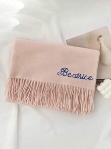 Customization Thick Autumn/Winter Shawl, Embroidered Personalized Custom Text Content, Solid Color Scarf,Elegant And Fashionable Scarf,Monogrammed Scarf, Personalized Scarf, Name Scarf, Winter Scarf, Scarf With Initials, Scarf With Initials, Outdoor Classic Solid Color Windproof Shawl, Custom Scarf,For Anniversaries,For Valentine's Day,For Mother's Day,For Birthdays,For Father's Day,For Graduation,For Weddings,For Housewarming