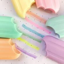 Cute Highlighter Creative Stationery 6 Mini Marker Pens School Supplies - 6根冰棒 - 查看 3