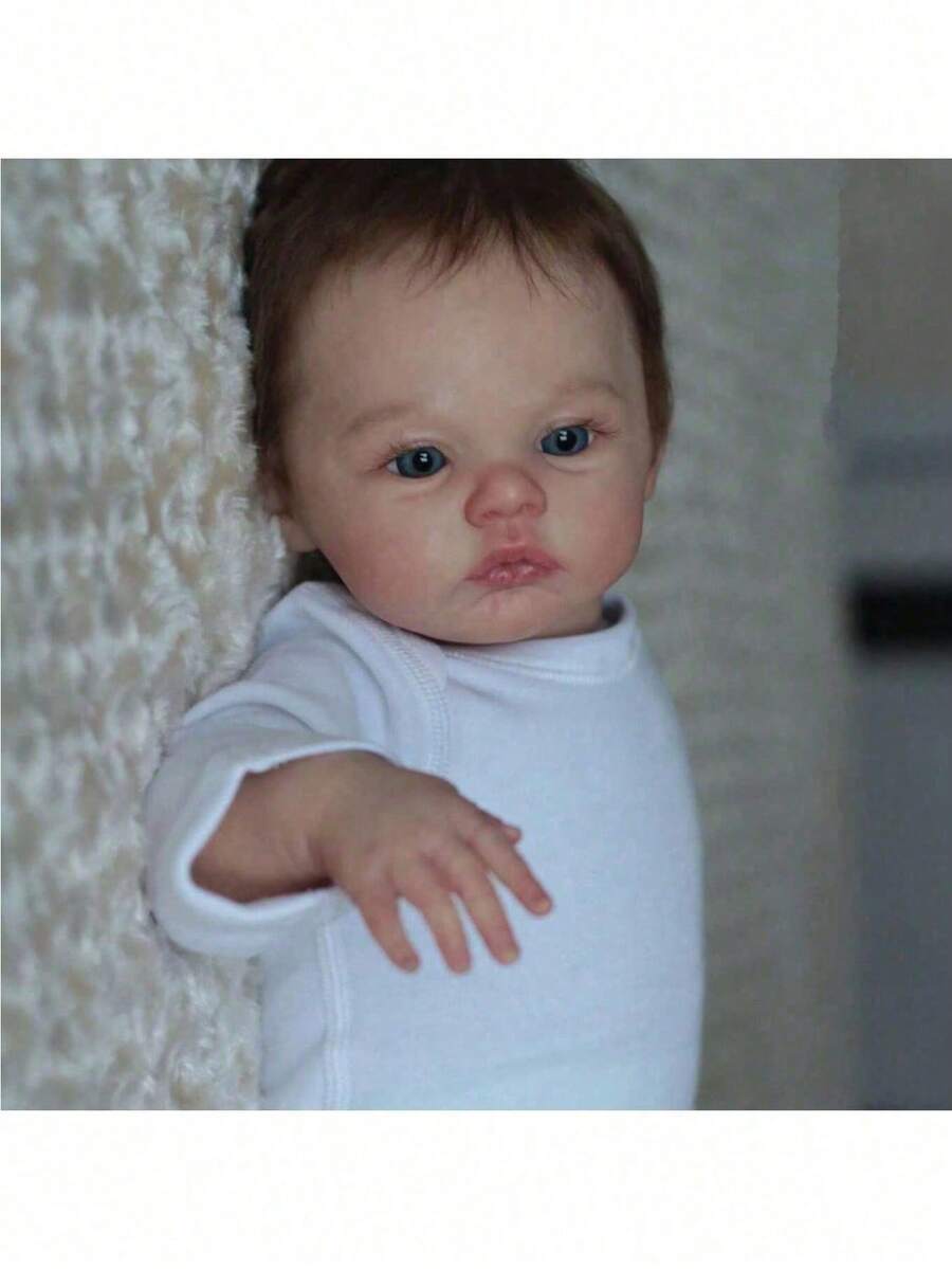 48cm 19inch Soft Vinyl Reborn Baby Doll For Girl Cloth Body Toy With 3D Marble Texture Skin And Visible Veins Newborn Alive
