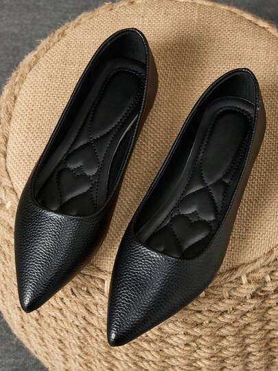 MonaNise 女士尖头时尚低帮平底鞋，户外休闲装，紫色、香槟色、红色、黄色、黑色