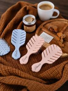 1pc Customized Name Children Hair Accessory Comb, Personalized Girl Hair Decor Hair Brush, Customized Name Friend Gift Family Gift Girl Mother Teacher Gift, Hair Brush, Hair Comb - Multicolor - View 2