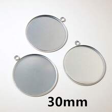 10pcs 8-30mm Inner Size Single Loop Stainless Steel Gold Color Pendant Cabochons Blank Base Tray DIY Jewelry Making Accessories Findings - Single Hanging - View 17