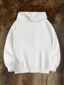 Kreatives, lässiges, minimalistisches Sweatshirt für Jungen/Mädchen mit Baumwollpolsterung, überschnittenen Schultern, bequemer, geschwungener Oversize-Kapuzenpullover mit Rundhalsausschnitt, lockerer Street-Preppy-Stil, Kinderkleidung, drapiertes, weiches Langarm-Oberteil, Sweatshirt der neuen Serie, "Jesus loves you"-Schriftzug-Aufdruck auf der Rückseite