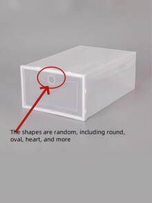 1/5白色折叠鞋盒收纳盒用于分类网球鞋高跟鞋等鞋子可堆叠抽屉式翻盖防尘鞋架家用加厚透明折叠鞋子收纳箱