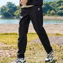 CAMEL CROWN 男士户外运动套装两件套，保暖、防风、防静电，休闲徒步夹克套装，秋冬季 - 幻影黑 - 查看 4