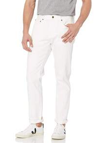 Men's Athletic Stretch Jeans - Colors - Bright White - View 12