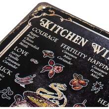 Kitchen Witchery Metal Decor Rustic Antique Decorations Witches Magic Knowledge Kitchen For Home HappinessTin Signs 8 X 12 Black - 1 - 查看 2