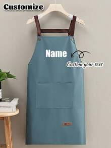 1 Stück personalisierte Küchen-Kochschürze, Schürze mit Individualdruck - Personalisierte Kochschürze, Schürze mit Individualllogo, Kochschürze, Schürze mit Individualnamen, Geschenk für Bäcker, BBQ-Schürze, Küchensch ürze, moderne ölabweisende Polyesterschürze in Schwarz, Polyesterschürze für Garten, Küche und Hausarbeit, perfekt für Zuhause, Restaurant und Kücheneinsatz, geeignet als Geschenk zum Muttertag, zur Hochzeitssaison, zur Abschlusssaison, für Familie und Freunde