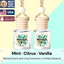 Osmore Birthday Gift, Gift For Friends, Car Air Hanging Fragrance Oil Diffuser, Car Air Freshener Diffuser For Essential Oils Scents Fragrance Aromatherapy Automobile Diffuser, Long Lasting Car Diffuser2-3Pack,Car Air Freshener Vanilla - 2pack-mint - View 9