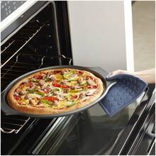Premium Large Non-Stick Pizza Pan Steel 16 Inch Durable Oven  Heat Resistant Ideal Homemade Frozen Dessert Pizzas Appetizers