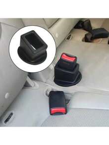 1 个红色/黑色硅胶汽车插槽固定夹，帮助您轻松找到插槽、固定推杆，方便使用带扣的后座汽车配件 - 汽车保护，由硅胶锁套制成