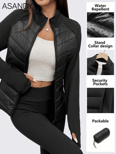 ASANDY Women's Autumn/Winter Lightweight Warm Fitted Waist Fashionable Padded Coat