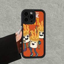 [Teléfono] Diseño distintivo con motivo de fogata, elegante teléfono con diseño de escalera, compatible con los modelos phone 16, 15, 14, 13, 12, 11, XS, XR, X, 8 Plus, Pro y. - Blanco - Ver 4