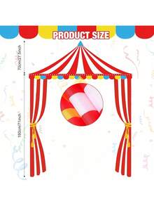 Carnival Decorations Carnival Party Decorations 3 Circus Tent Decorations Circus Awning Decoration Red And White Striped Banner Red Blue Yellow Pennant Banner For Party