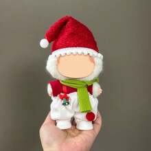 [Clothes Only] New Popular 17cm Dolls One, Two, Three Generations Labobo Dolls Can Wear Clothes Cute Christmas Lamb Casual Suit Clothes Set For Labubu