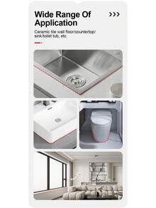 1pc Ceramic Tile Grout Filler, Waterproof & Mold-Resistant, White Grout Sealant For Kitchen & Bathroom